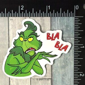 🌀10/$10🌀 Mean One Grinch Christmas Reusable Waterproof Vinyl Sticker